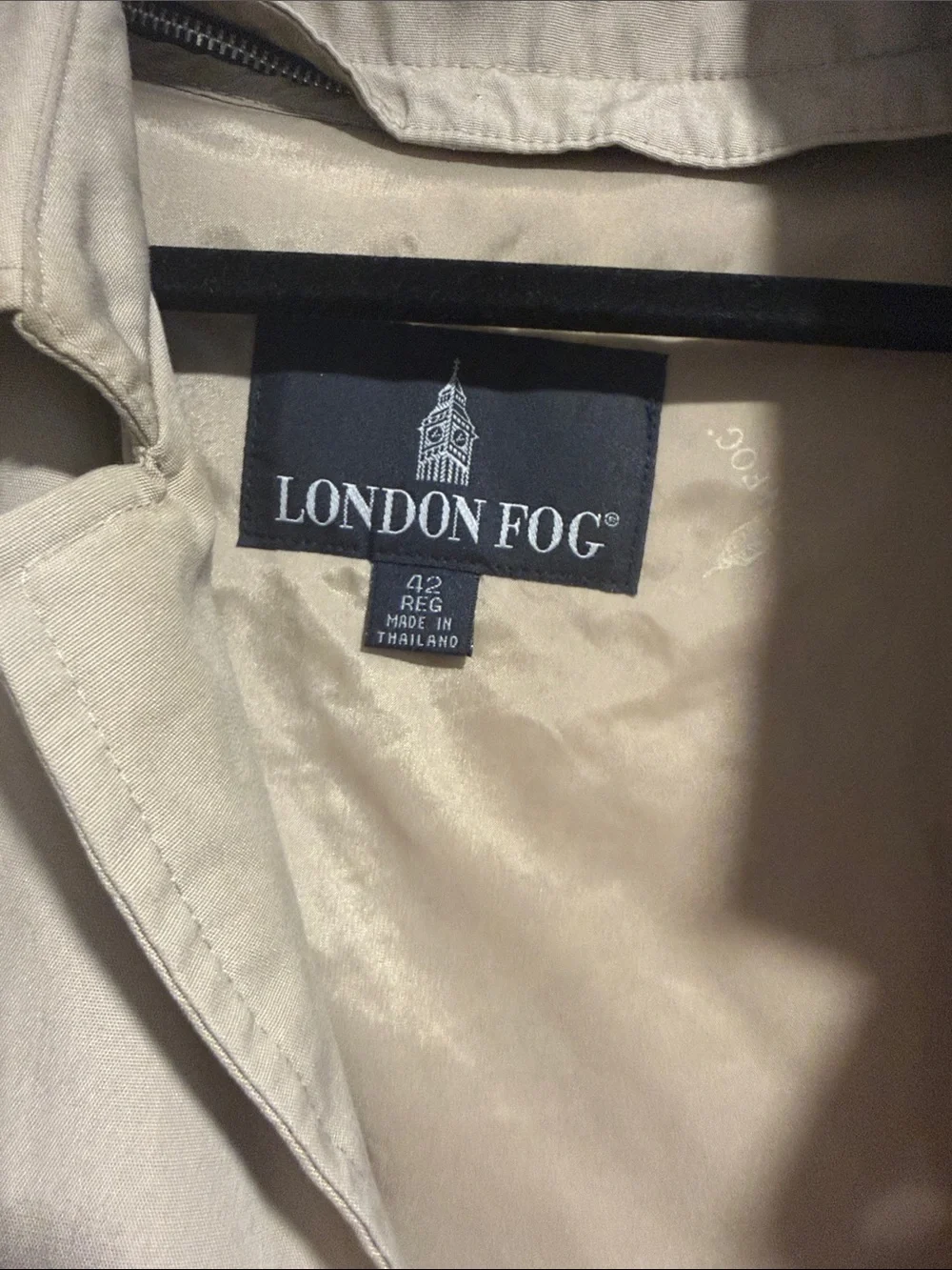 London Fog Men’s Light Beige Single-Breasted Trench Coat